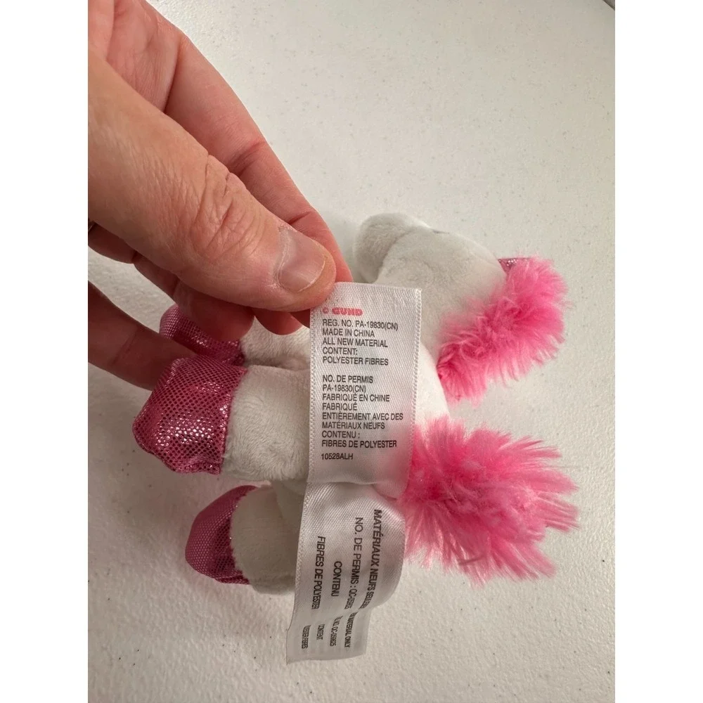 Baby Gund Plush‎ White & Pink Unicorn Glitter Hooves - 6 Inches Horse Stuffed